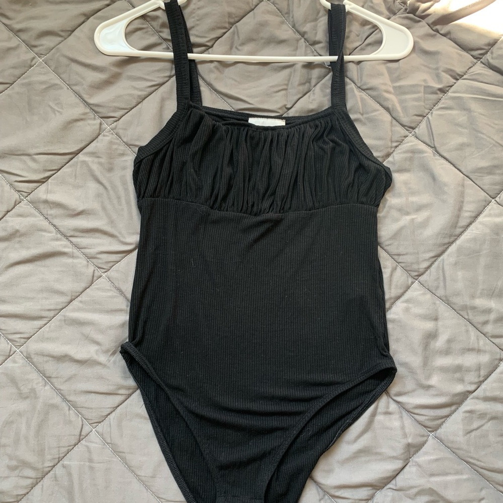 Black Milkmaid Style TopShop BodySuit